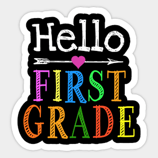 Hello 1st Grade First Day Of Back To School Teacher Student Sticker